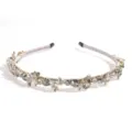 Diadema elegante de estrass de cristal para mujeres vintage brillante accesorios para el cabello - Gris