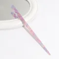 Elegant acetate hair stick with gorgeous gradient pattern, perfect for minimalist antique styling. - Pink Purple