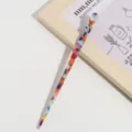 Colorful acetate hair stick with elegant mottled floral design for stylish daily hair styling. - Multicolor Red Series