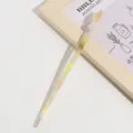 Acetate hair stick elegant floral design minimalist hair accessories for women bun styling detail view - Iridescent Yellow