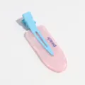 Summer sweet cute pink peach acrylic duckbill hair clip fresh style side hairpin for women - Streaming Blue Pink