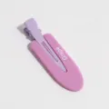 Cute fruit series duckbill hair clip detail, sweet pink and purple design with grape print. - Letter Purple