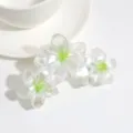 Pinza de pelo floral degradada nacrada, detalle de accesorio para el pelo brillante. - Verde