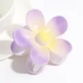 Cute macaron purple frosted flower hair claw clip detail shot, sweet style hair accessory. - Gradient Purple
