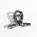 Sparkling Pearl Rhinestone Hair Claw Clip Elegant Fashion Shark Hair Clip for Women Styling - Black Cross Claw Clip