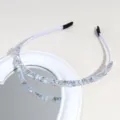 Diadema elegante con cristal azul y diamantes de imitacion estilo vintage accesorio. - Cristal Diamante de Imitación Azul