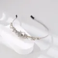 Diadema elegante de cristal gris con diamantes de imitación accesorio vintage - Cristal de Cuentas Gris