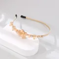 Diadema elegante con pedreria y cristales brillantes accesorio para el pelo de mujer. - Cristal de Cuentas Champán