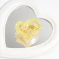 Heart Hair Claw Clip Yellow Star Glitter Acrylic Hair Jaw Fashion Styling Accessory - Star Sequin Yellow