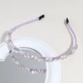 Diadema elegante de cristal y estrass violeta claro para mujer moda accesorios cabello - Cristal Diamante de Imitación Púrpura