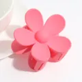 Pinza de pelo flor mate rosa, lindo accesorio macaron para mujeres estilo de cabello diario. - Rosa rojo