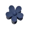 Dark blue matte flower hair claw clip cute hair accessory for women daily styling chic. - Matte Royal Blue