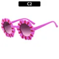 Occhiali da sole rosa a fiore per bambini variante C2, simpatici occhiali da spiaggia. - Viola