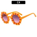 Occhiali da sole fiori bambini carini montatura arancione protezione UV spiaggia variante C4 - Arancione
