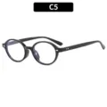 Lunettes rondes anti-lumière bleue vintage pour femme, monture optique noire, couleur C5. - C5-Monture Noire Verre Clair