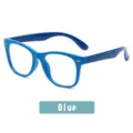 Blue Kids Ultra-Light Soft Silicone Anti-Blue Light Glasses Children Optical Frame - C3-Light Blue Frame Deep Blue Legs