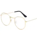 Metall vintage runde klare Brillen Fassung unisex modische optische Brille Variante - Goldrahmen