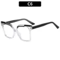 Modische quadratische Blaulichtfilter Brille TR90 transparente schwarze Fassung - Transparenter Rahmen Schwarze Bügel