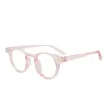 Montatura per occhiali tonda rosa chiaro stile coreano vintage ottica per donna e uomo - Rosa Trasparente