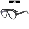 Gafas de sol de moda negra futurista Y2K, elegantes gafas de sol deportivas modelo C11 - Montura Negra Lentes Transparentes