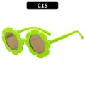Kinder niedliche grüne Sonnenblumen Sonnenbrille für Jungen und Mädchen, UV-Schutz PC Gläser. - Grasgrün