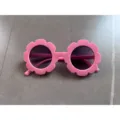 Süße Kinder Sonnenbrille in Rosa mit Blumenform, modischer Sonnenschutz für Jungen und Mädchen. - Hellrosa Doppelgrau