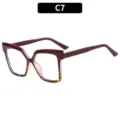 TR90 Blaulichtfilter Brille stilvoller quadratischer Rahmen mit Schildpattmuster C7 - Oben Weinrot Unten Schildpatt