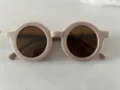 Gafas de sol redondas y bonitas para niños en beige claro, gafas de sol retro con estilo. - A21 Beige Claro/Marrón