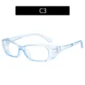 Lichte blauwe veiligheidsbril met zijschermen, stofdichte PC beschermende oogbril. - Transparant blauw