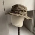 Linen crinkled bucket hat for women, Japanese style breathable sun protection basin cap. - M (56-58cm) / Coffee