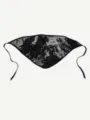 Y2K punk metallic ink tie-dye triangular headscarf retro hip-hop hair band for women - One Size / Rainbow/Tie-dye