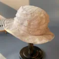 Stylish linen wrinkled bucket hat, breathable wide brim retro sun protection hat for women. - M (56-58cm) / Beige