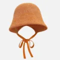 Bunter Strohhut für Damen, geflochtener Sonnenhut mit Bändern, sommerliche Strandmütze stilvoll. - M (56-58cm) / Orange