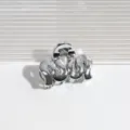 Silberner Metall Haarklammer, trendiges abstraktes welliges Wolken-Design für den Alltag. - Wellen Silber
