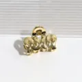 Goldene Metall Haarklammer minimalistisches welliges Design elegante Haarschmuck Accessoire - Wellengold