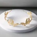 Gouden vlinder haarband koreaanse mode zoete haarhoepel elegante fee haaraccessoires voor dames - Geplooide Vlinder Goud