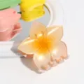 Verlauf Blume Haarklammer für Damen, stilvolles Kunstharz Haaraccessoire für schicke Frisuren. - Orange