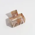 Brown tortoiseshell hair claw clip small size acrylic hair accessory for half updo sweet - Square / 4cm Size / Light Brown Smudge