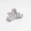 Small marbled hair claw clip detail shot, elegant grey hair accessory for half updo styling. - Wave Hairpin / 4.5cm Size / Gray