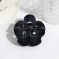 Pince a cheveux fleur en velours carreaux, accessoire tendance pour femme printemps ete. - Noir Ajouré