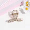 Clear Transparent Resin Hair Claw Clip Cute Minimalist Hair Accessories For Women Daily Styling - Transparent Grey