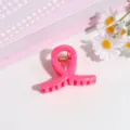 Detalle pinza de pelo lazo rosa, pequeño accesorio dulce para flequillo o peinado semirecogido. - Rojo Rosa Oscuro