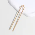 Gold U-shaped hair fork detail view, elegant metal hairpin close-up showcasing texture. - Pointed U-Shaped (6129792203155)