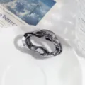 Zilveren metallische wolk haarclip minimalistische geometrische haaraccessoire voor dames styling - Donkergrijze Wolk