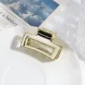 Gouden geometrische metalen haarklem, minimalistisch hol haaraccessoire voor dagelijks. - Goud Hol Vierkant