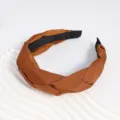 Brown Braided Headband Velvet Hair Hoops Casual Hair Accessories for Women Daily Wear Style - Coffee Wide Style