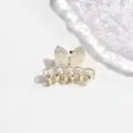Elegant pearl alloy small hair claw clip detail view, perfect for daily styling and half updo. - 3cm / Artificial Pearl Fish Tail