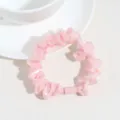 Chouchou à cheveux en satin rose avec joli connecteur rose, élastique élégant et pratique. - Gaze Rose