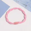 Pink braided hair tie, simple elastic rubber band hair accessory for women daily styling. - Spiral Pink