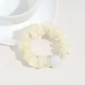 Chouchou de cheveux en satin élégant avec grosse perle irisée pour coiffures quotidiennes chic. - Perle Artificielle Sirène Jaune